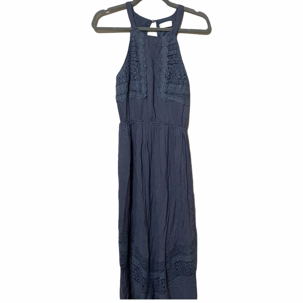 Altar'd State Chambray Maxi Dress Medium Boho